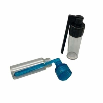 LARGE SNUFF VIAL W/FLIP TOP SPOON