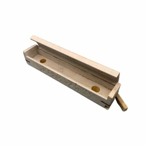 SANDED WHITE COFFIN INCENSE BURNER