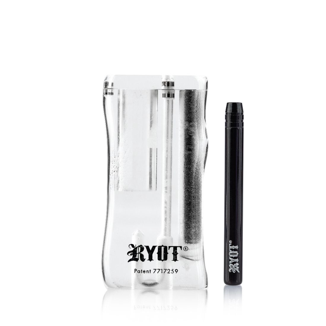 RYOT LARGE 3&quot; ACRYLIC MAGNETIC DUGOUT IN CLEAR W/MATCHING BAT