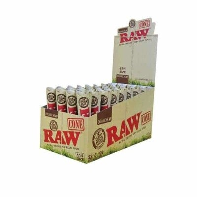RAW ORGANIC HEMP CONES 1 1/4 6PK