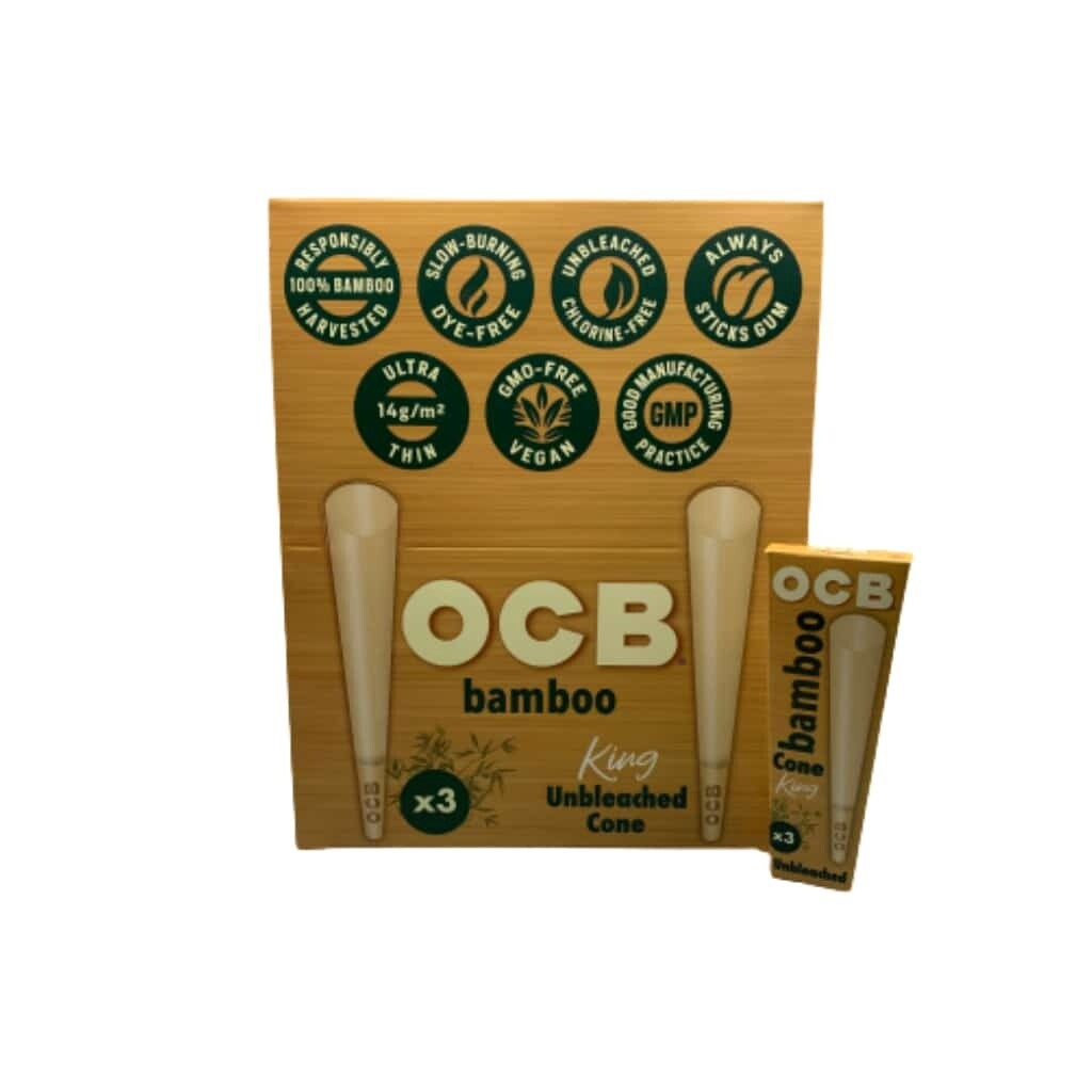 OCB BAMBOO KING SIZE CONES 3 PK