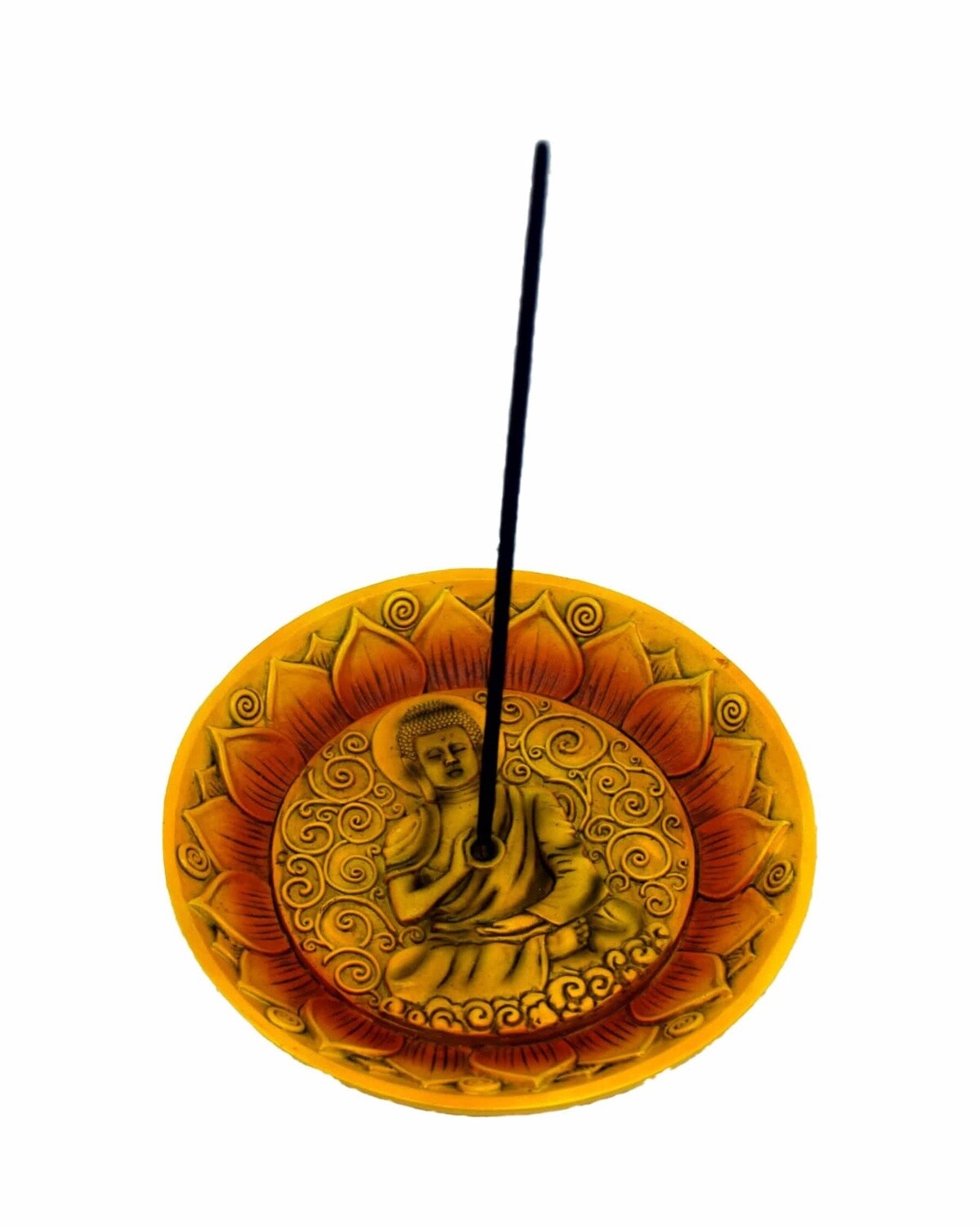 BUDDAH ROUND PLATE INCENSE BURNER