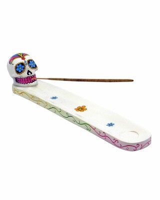 DAY OF THE DEAD WHITE INCENSE BURNER