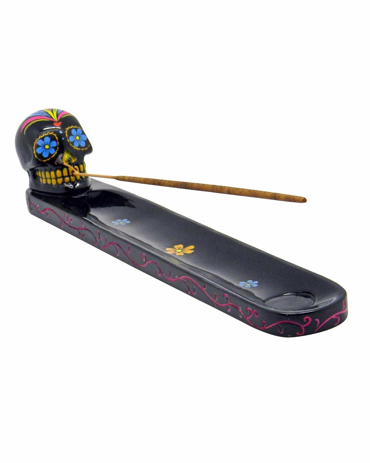 DAY OF THE DEAD &quot;BLACK&quot; INCENSE BURNER