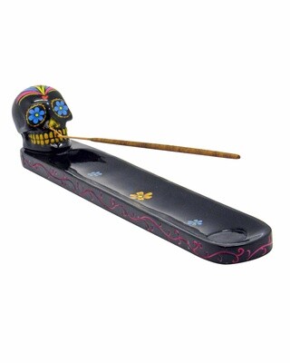 DAY OF THE DEAD &quot;BLACK&quot; INCENSE BURNER