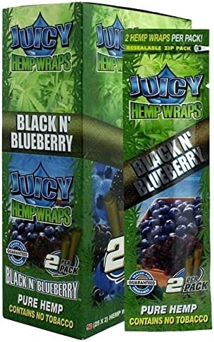 JUICY  JAYS HEMP WRAP BLACK N BLUE