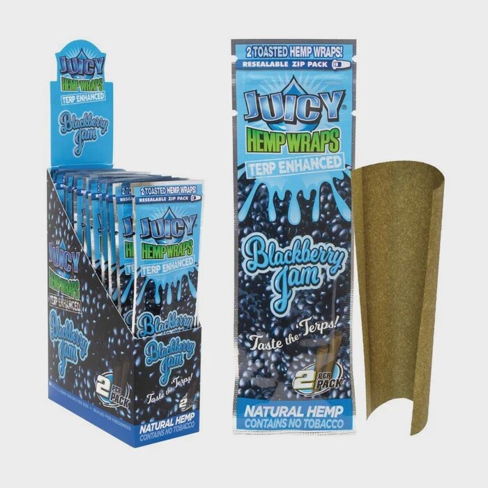JUICY TERP ENHANCED HEMP WRAPS BLACKBERRY JAM
