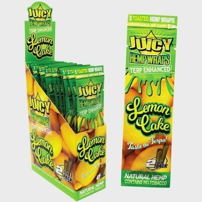 JUICY TERP ENHANCED HEMP WRAPS LEMON CAKE