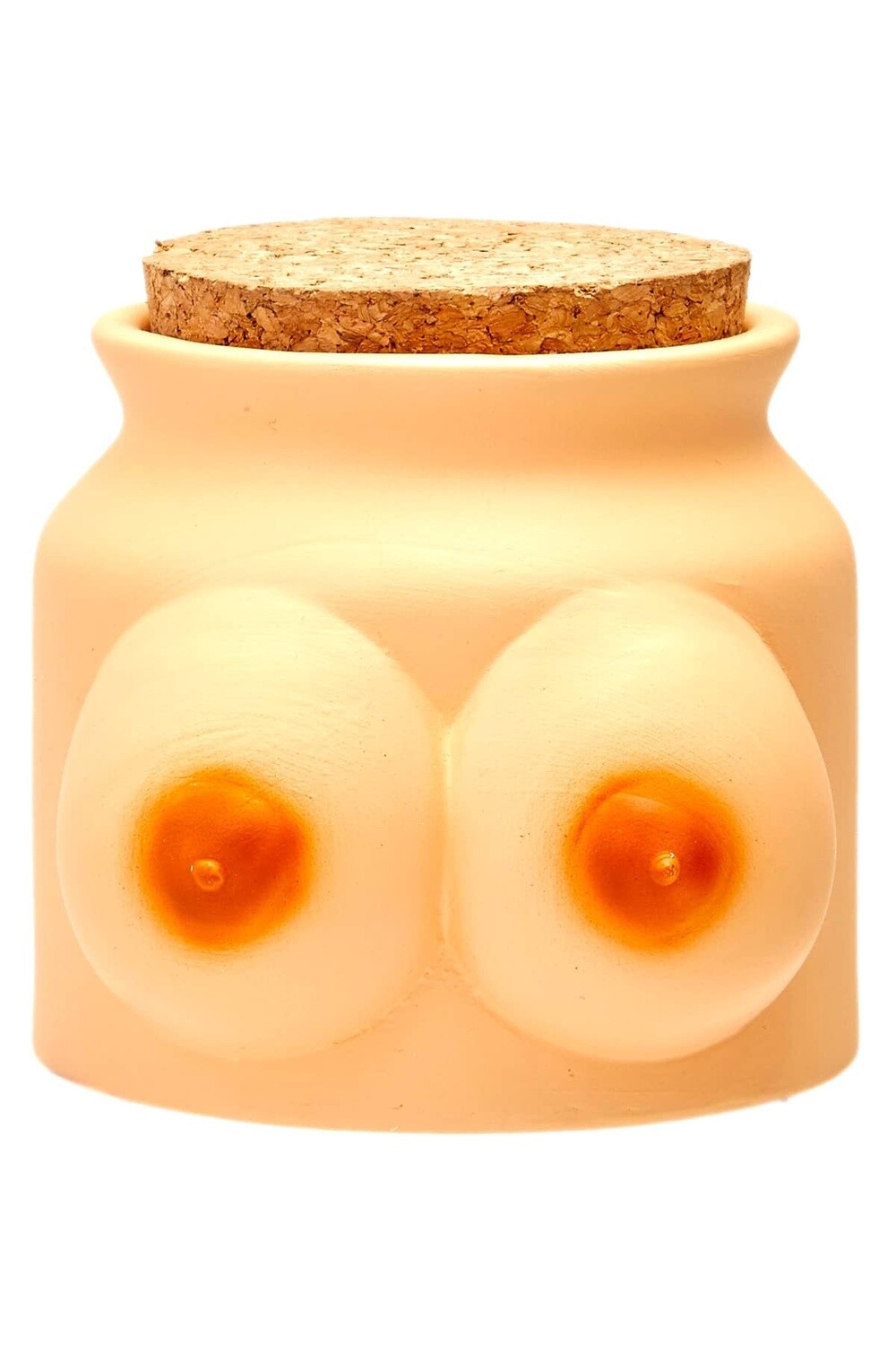 ROAST AND TOAST CERAMIC BOOB STASH JAR W/ CORK LID