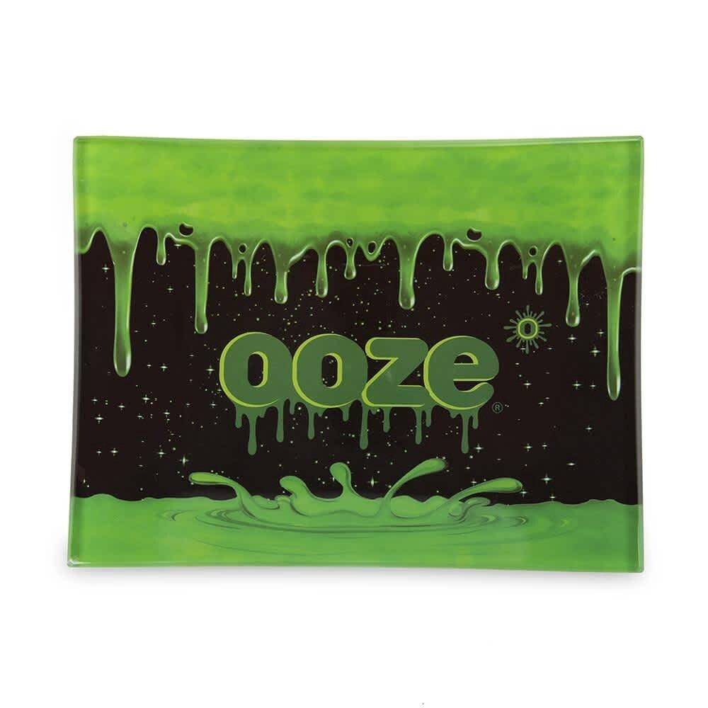 OOZE GLASS ROLLING TRAY OOZE LOGO