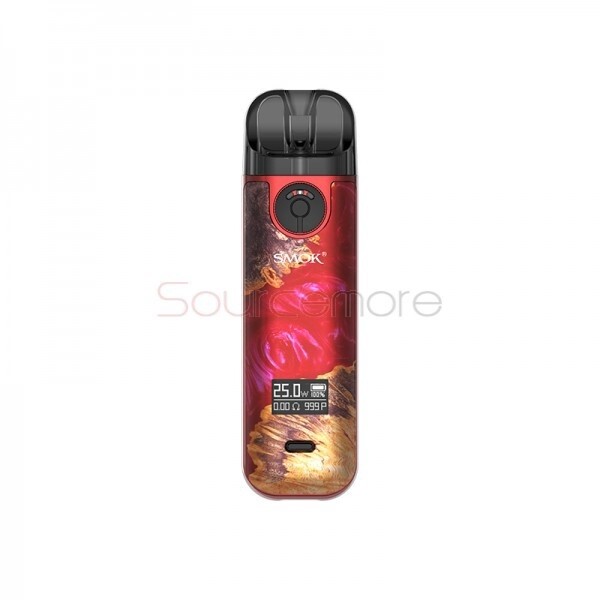 SMOK NOVO 4 KIT RED STABILIZING WOOD
