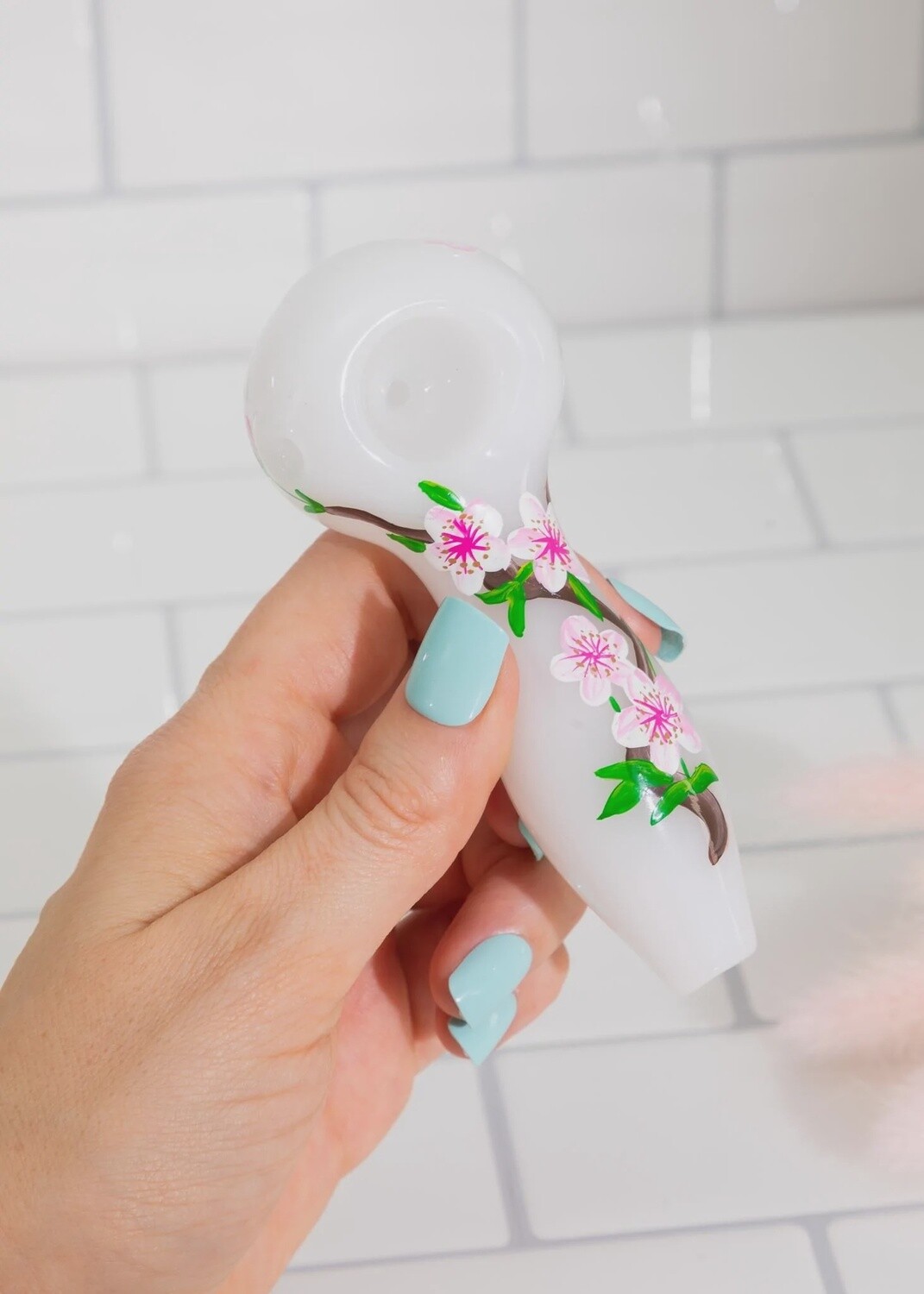 HANDPAINTED CHERRY BLOSSOM PIPE