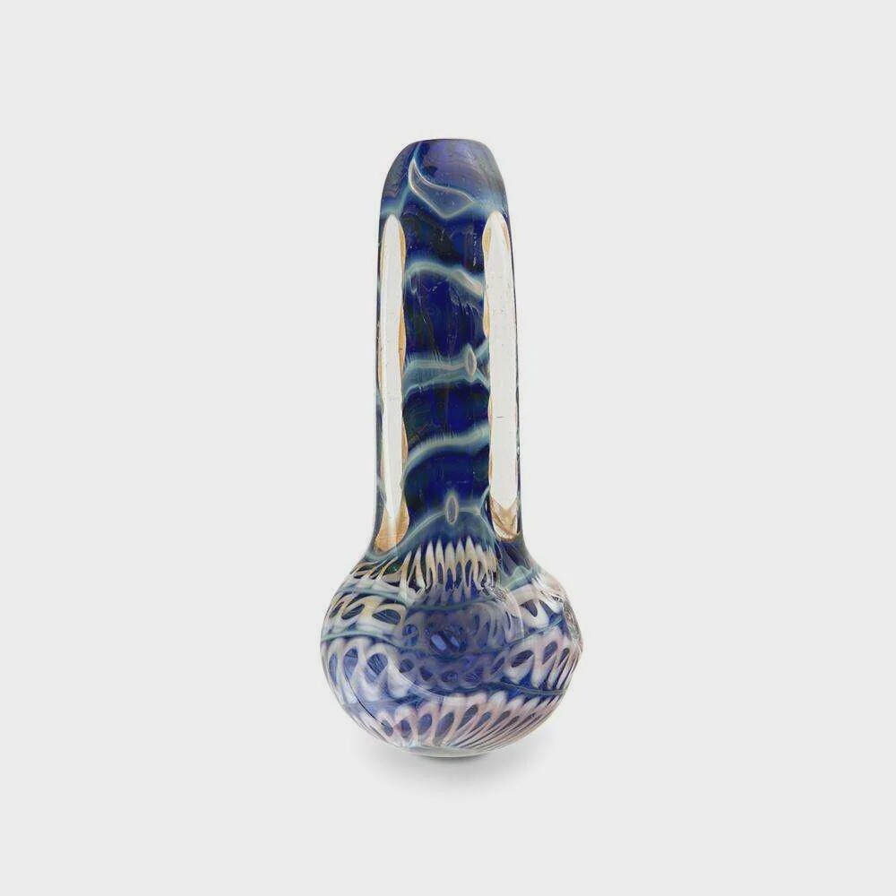 PURPLE AND GOLD FUMED BRICK HANDPIPE