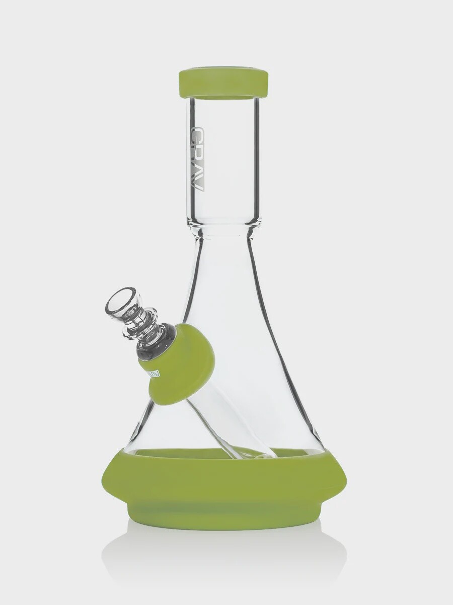 GRAV DECO BEAKER IN SILICONE GREEN