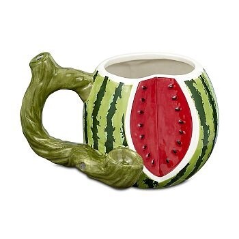 CERAMIC WATERMELON PIPE MUG