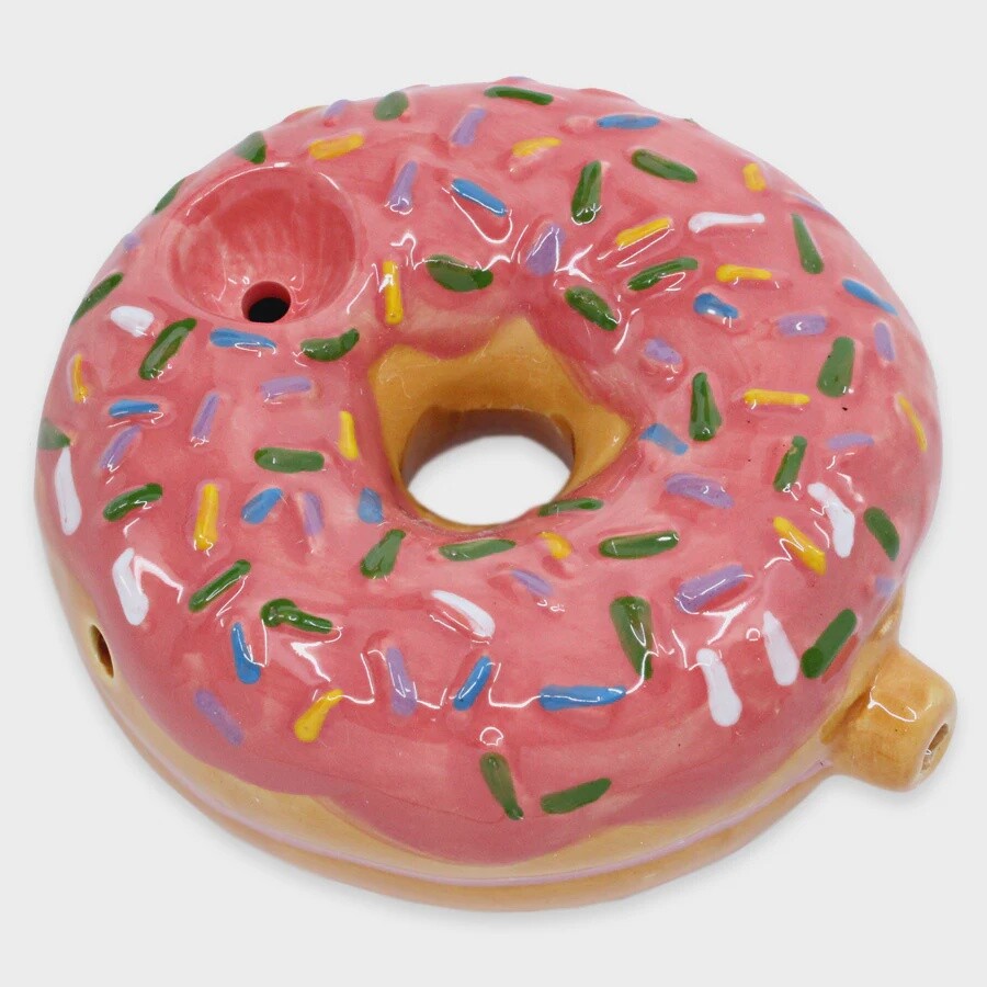 TASTY DONUT CERAMIC PIPE STRAWBERRY