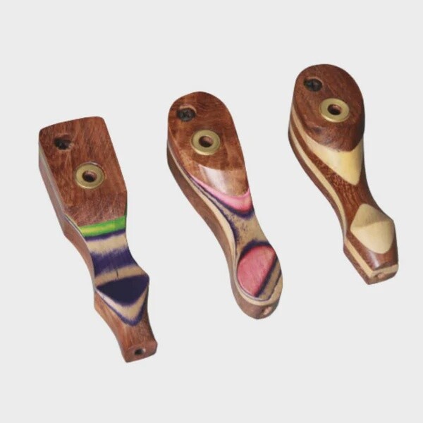 SMOKE THRU CAP WOODEN PIPE