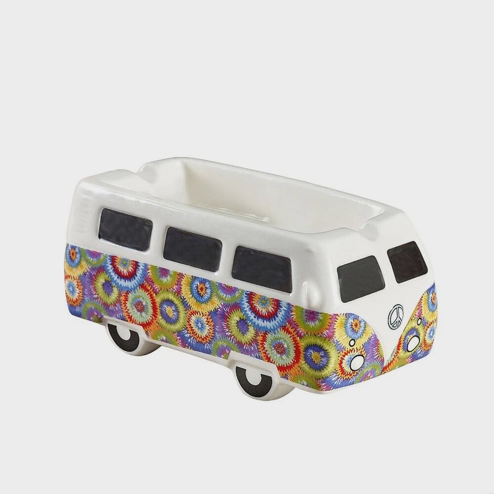 Ceramic Vintage Bus Ashtray – Flower Burst