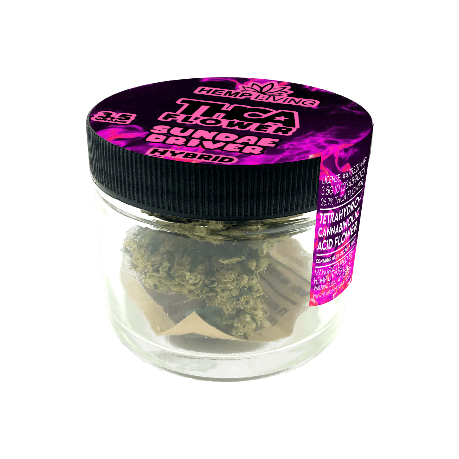 HEMP LIVING THCA FLOWER 3.5G SUNDAE DRIVER