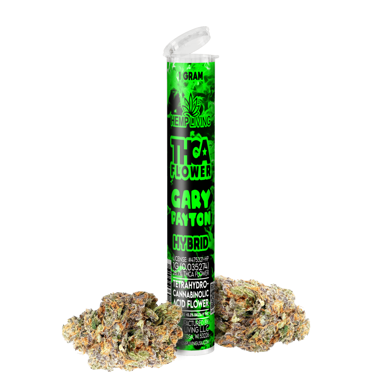 HEMP LIVING THCA PRE-ROLL 1G GARY PAYTON