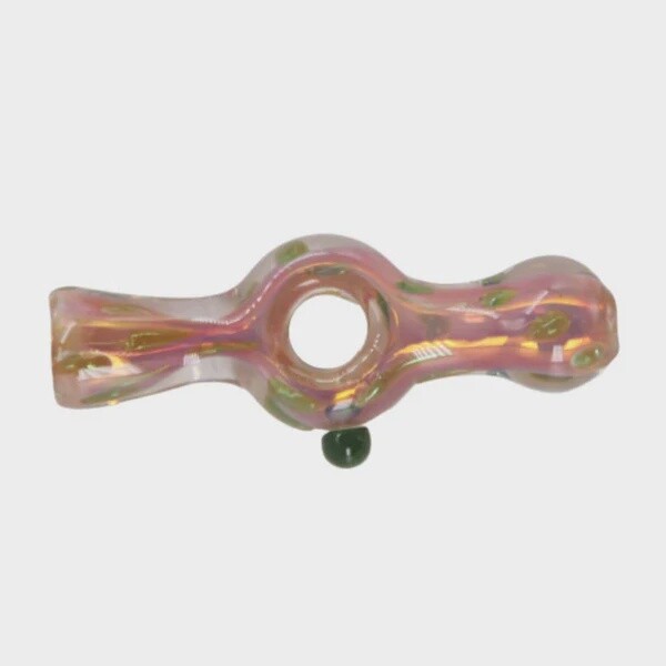 3.5&quot; GOLD FUMED DONUT CHILLUM (2)