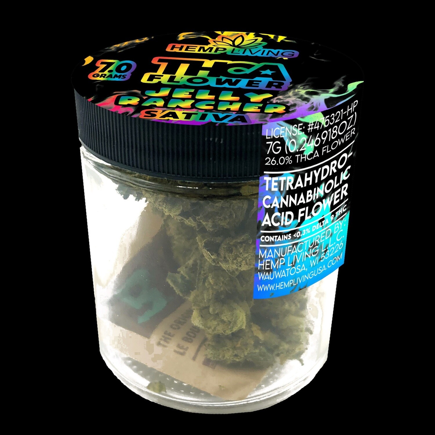 HEMP LIVING THCA FLOWER 7G JELLY RANCHER