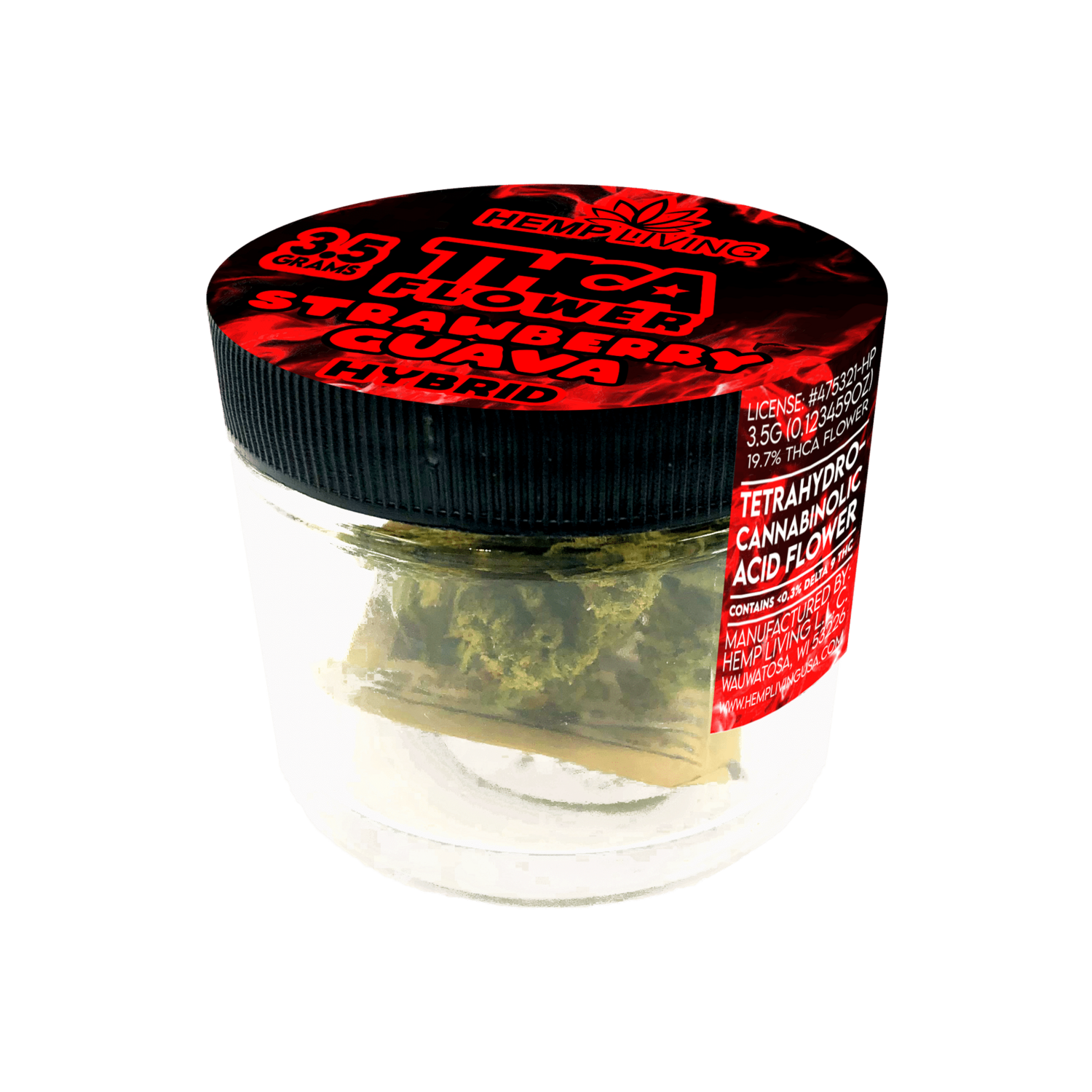 HEMP LIVING THCA FLOWER 3.5G STRAWBERRY GUAVA