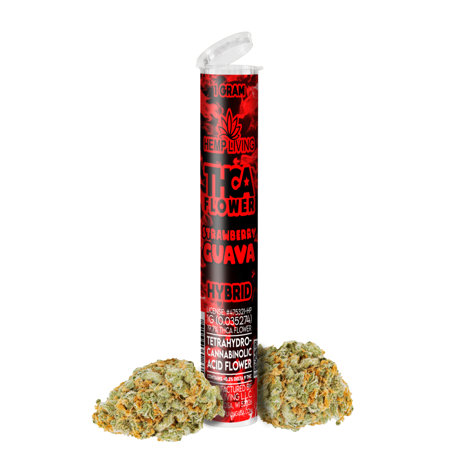 HEMP LIVING THCA PRE-ROLL 1G STRAWBERRY GUAVA