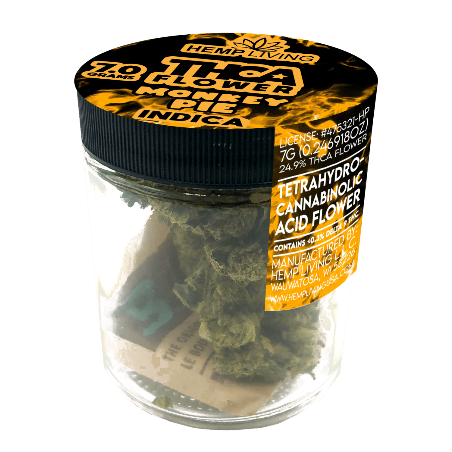 HEMP LIVING THCA FLOWER 7G MONKEY PIE