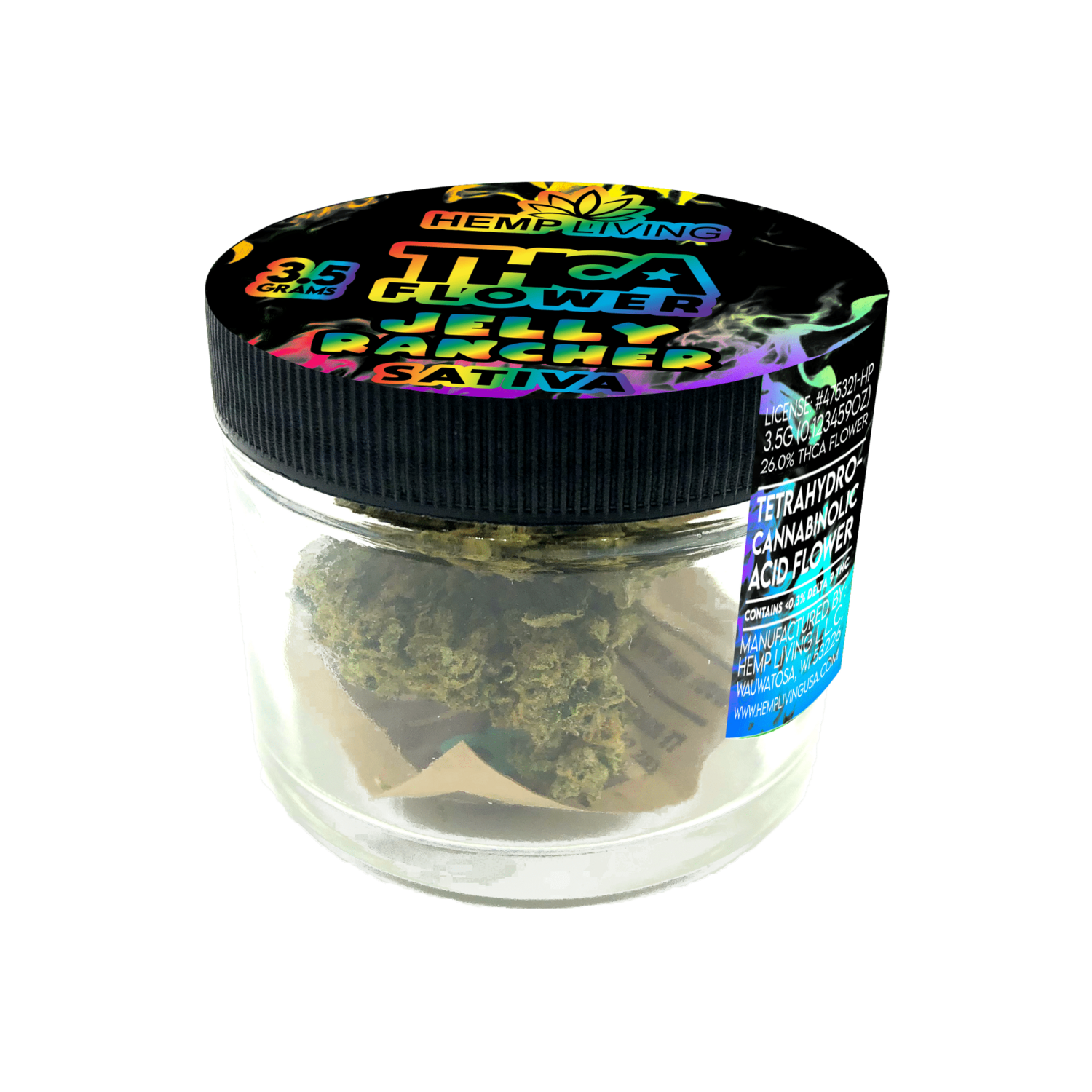 HEMP LIVING THCA FLOWER 3.5G JELLY RANCHER