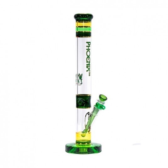 PHOENIX STRIPE STRAIGHT TUBE 18&quot; GREEN