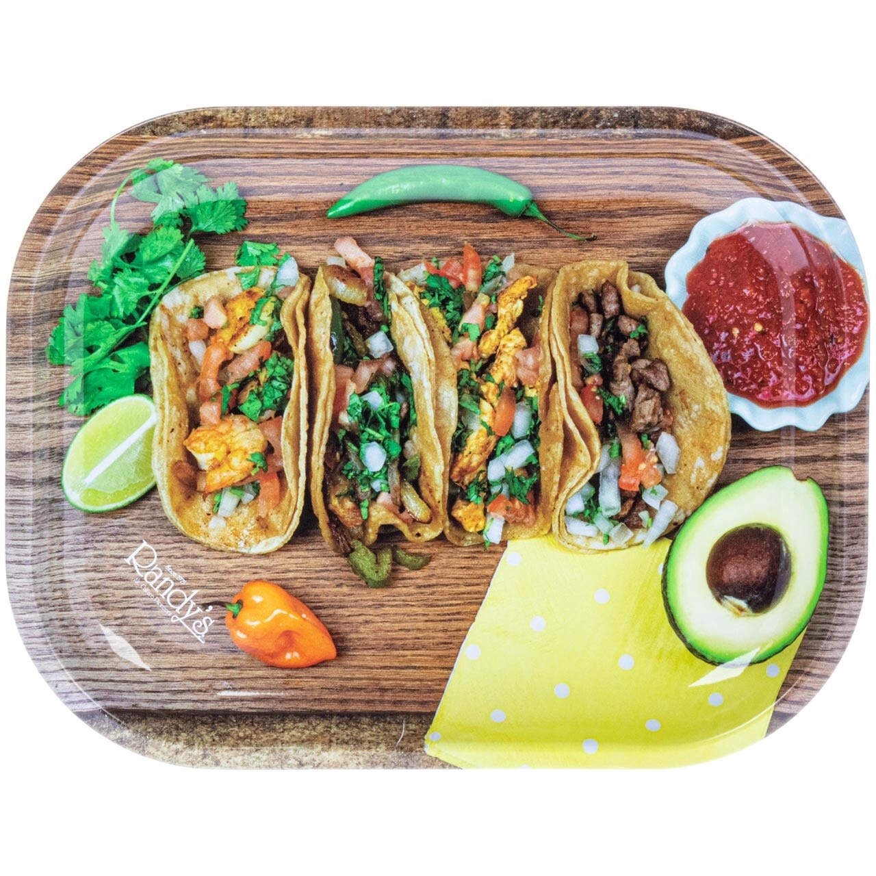 RANDY&#39;S TACO TUESDAY SMALL ROLLING TRAY