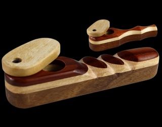 WOOD PIPE W/SWIVEL LID