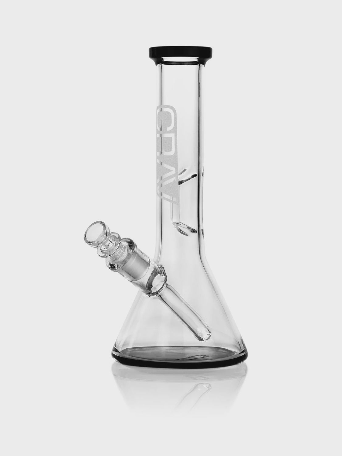GRAV SMALL BEAKER BLACK ACCENT WATER PIPE