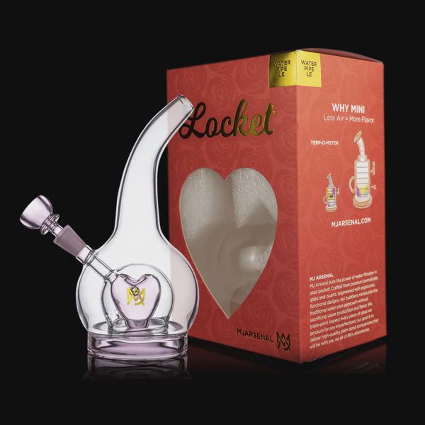 MJ ARSENAL GLASS LOCKET WATER PIPE PINK