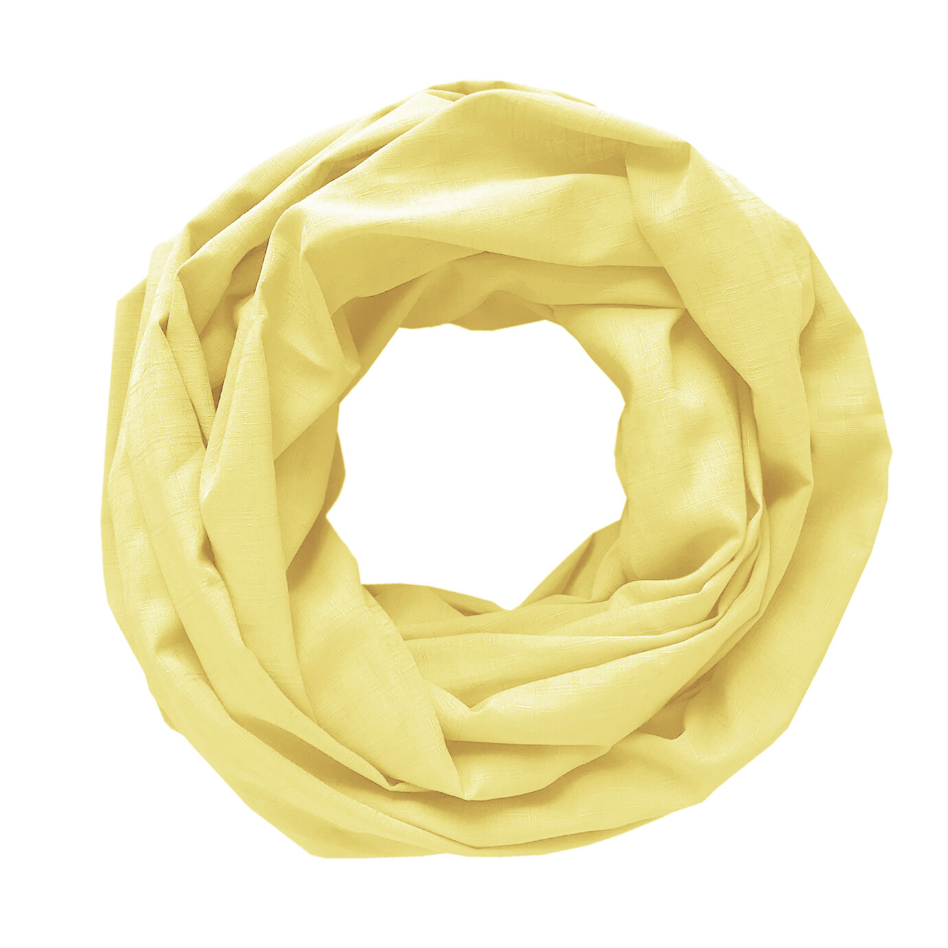 Легкий шарф-снуд пастельно-желтый