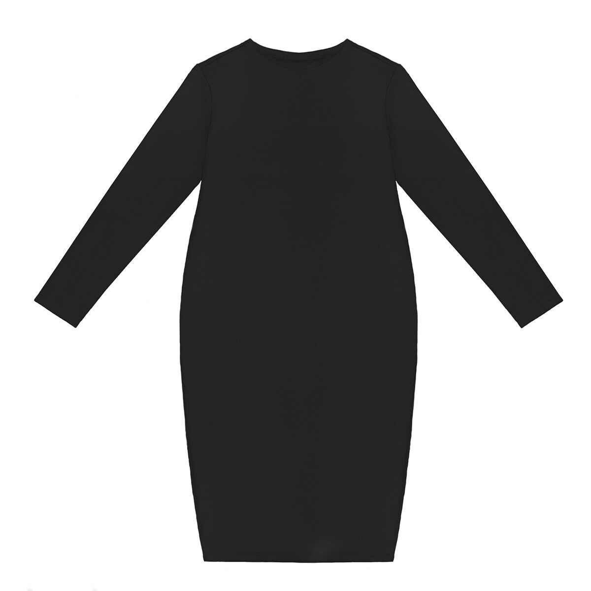 Взрослое трикотажное платье черное