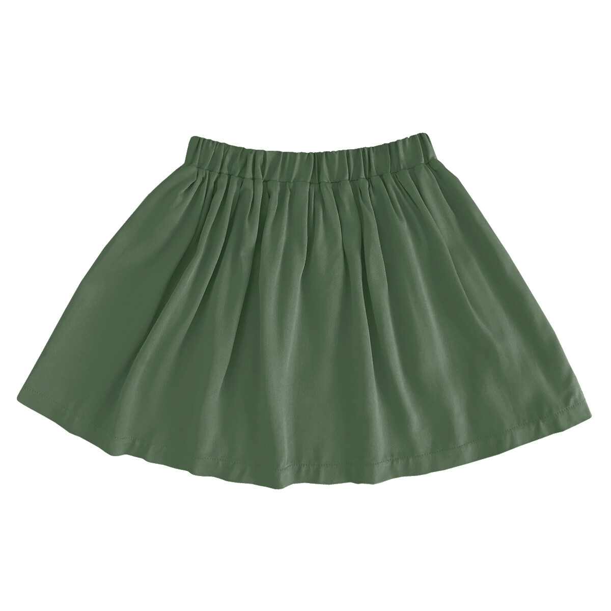 Детская вискозная юбка темно-зеленая