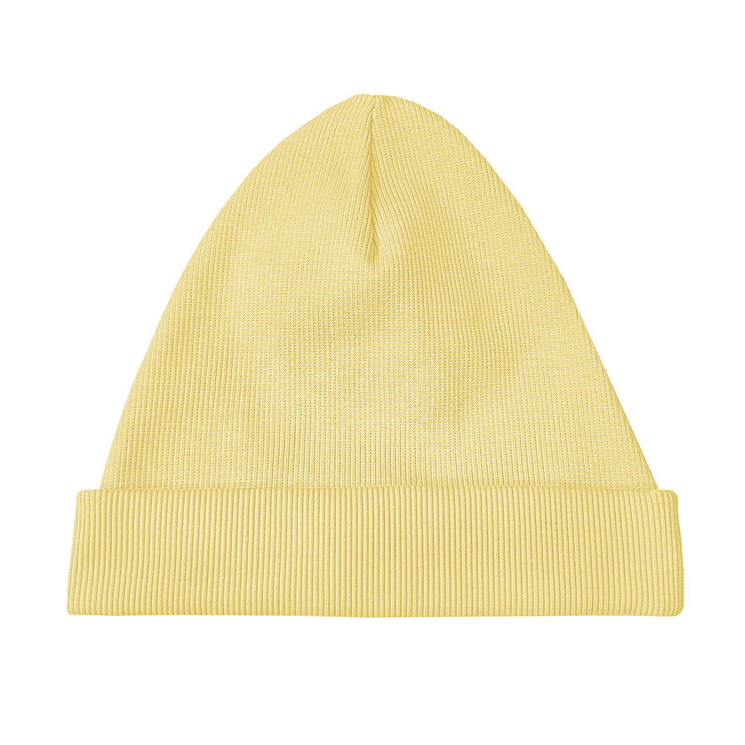 Трикотажная шапка пастельно-жёлтая