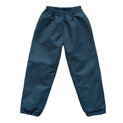 Утеплённые брюки синий джинс
