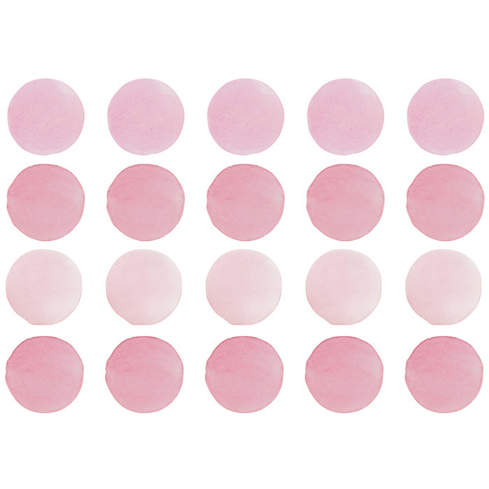 Интерьерная наклейка Watercolor Polka Dots — розовый