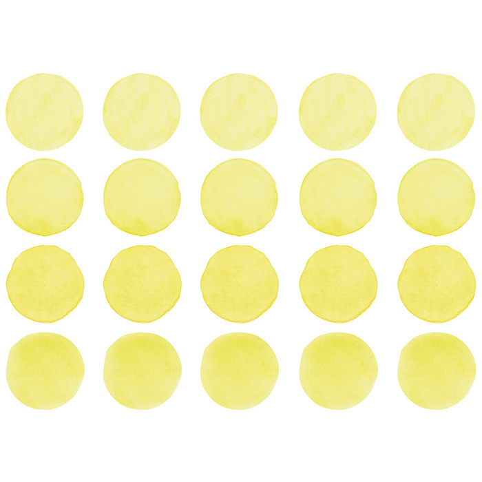 Интерьерная наклейка Watercolor Polka Dots — пастельно-жёлтый