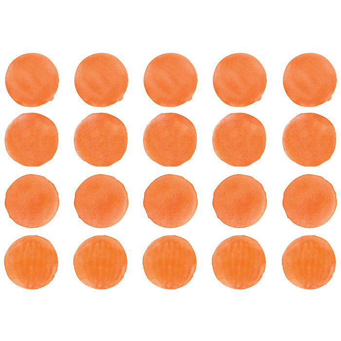 Интерьерная наклейка Watercolor Polka Dots — оранжевый