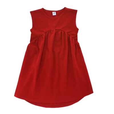 Трикотажное платье красное