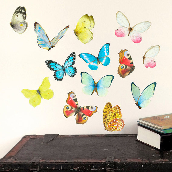 Интерьерная наклейка «Бабочки 13шт» размер S