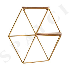 Iron Hexa Wall Shelf