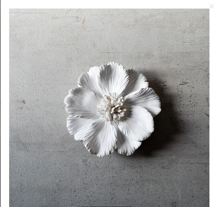 Peony Ceramic Flowers Wall Sculpture