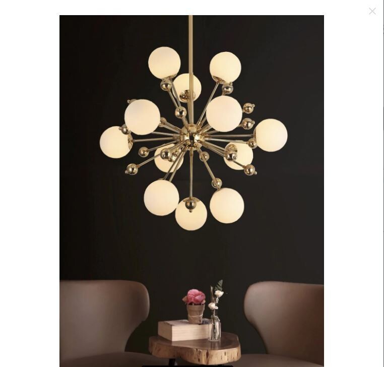 Jaxon Metal and Glass Chandelier