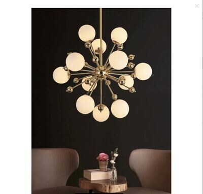 Jaxon Metal and Glass Chandelier