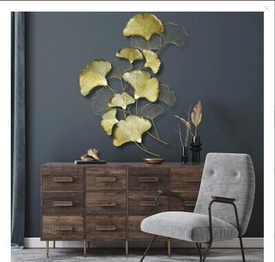 Gingko Leaves Golden Wall Decor